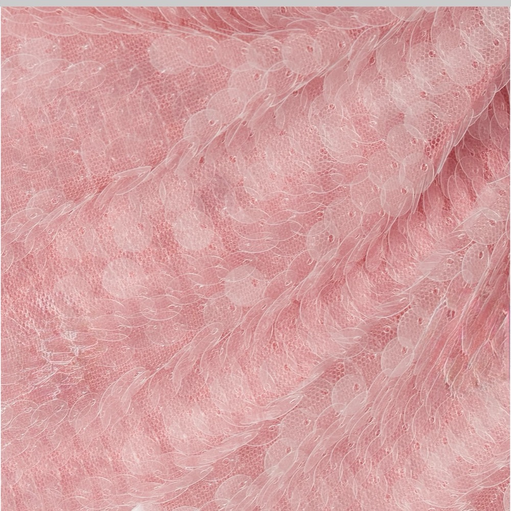 NWT STAUD Eton Sequined Tulle Pink Mini Dress Sz L - Picture 6 of 16